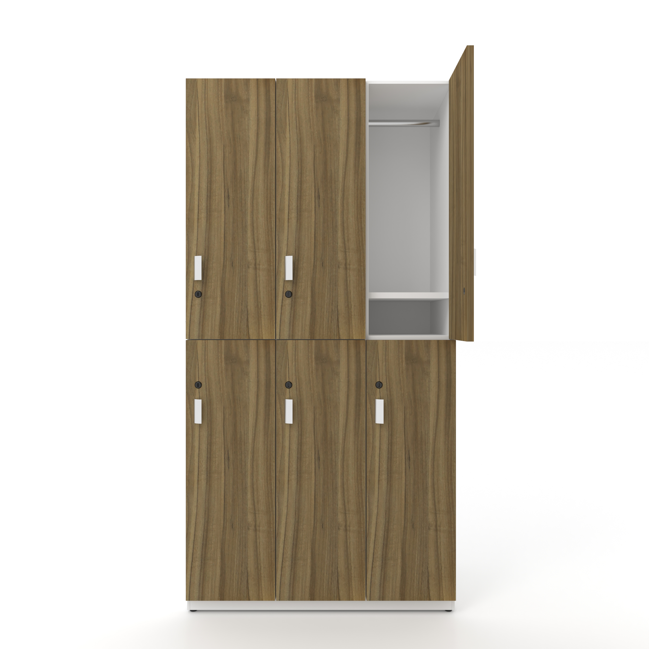 Casier innovant moderne avec 6 portes en bois 